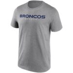 Denver Broncos Neutral Colour Wordmark T-Shirt - Mens - Big & Tall