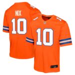 Denver Broncos Nike Mile High Collection 1977 Throwback Jersey - Orange - Bo Nix - Youth