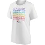 Denver Broncos Pride Graphic T-Shirt - White - Womens