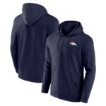 Denver Broncos Primary Logo Full Zip Hoodie - Mens