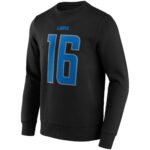 Detroit Lions Alternate Name & Number Crew Sweatshirt - Jared Goff - Mens