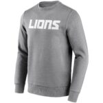 Detroit Lions Neutral Colour Wordmark Crew Sweatshirt - Mens