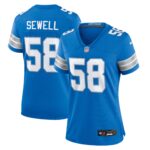 Detroit Lions Nike Home Game Jersey - Blue - Penei Sewell - Womens