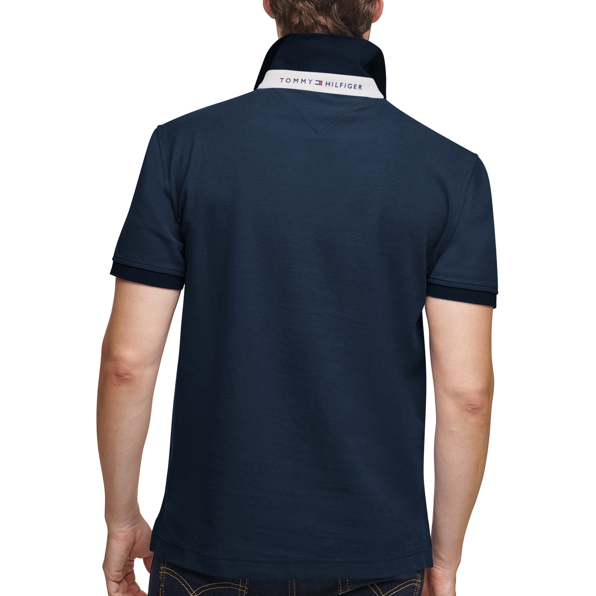 Men's Tommy Hilfiger Navy/Gray Dallas Cowboys Color Block Polo - Image 3