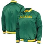 Green Bay Packers Mitchell & Ness Satin Jacket - Mens