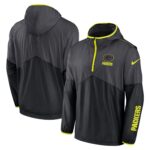 Green Bay Packers Nike VOLT Woven Half Zip Jacket - Mens