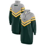 Green Bay Packers WEAR By Erin Andrews Chevron Stripe Dress - Womens