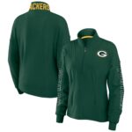 Green Bay Packers WEAR by Erin Andrews Half Zip Pullover - Womens
