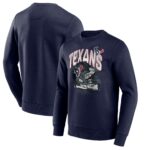 Houston Texans End Around Helmet Graphic Crew Sweatshirt - Mens