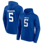 Indianapolis Colts Name & Number Graphic Hoodie - Anthony Richardson 5 - Mens
