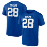 Indianapolis Colts Name & Number Graphic T-Shirt - Jonathan Taylor 28 - Mens
