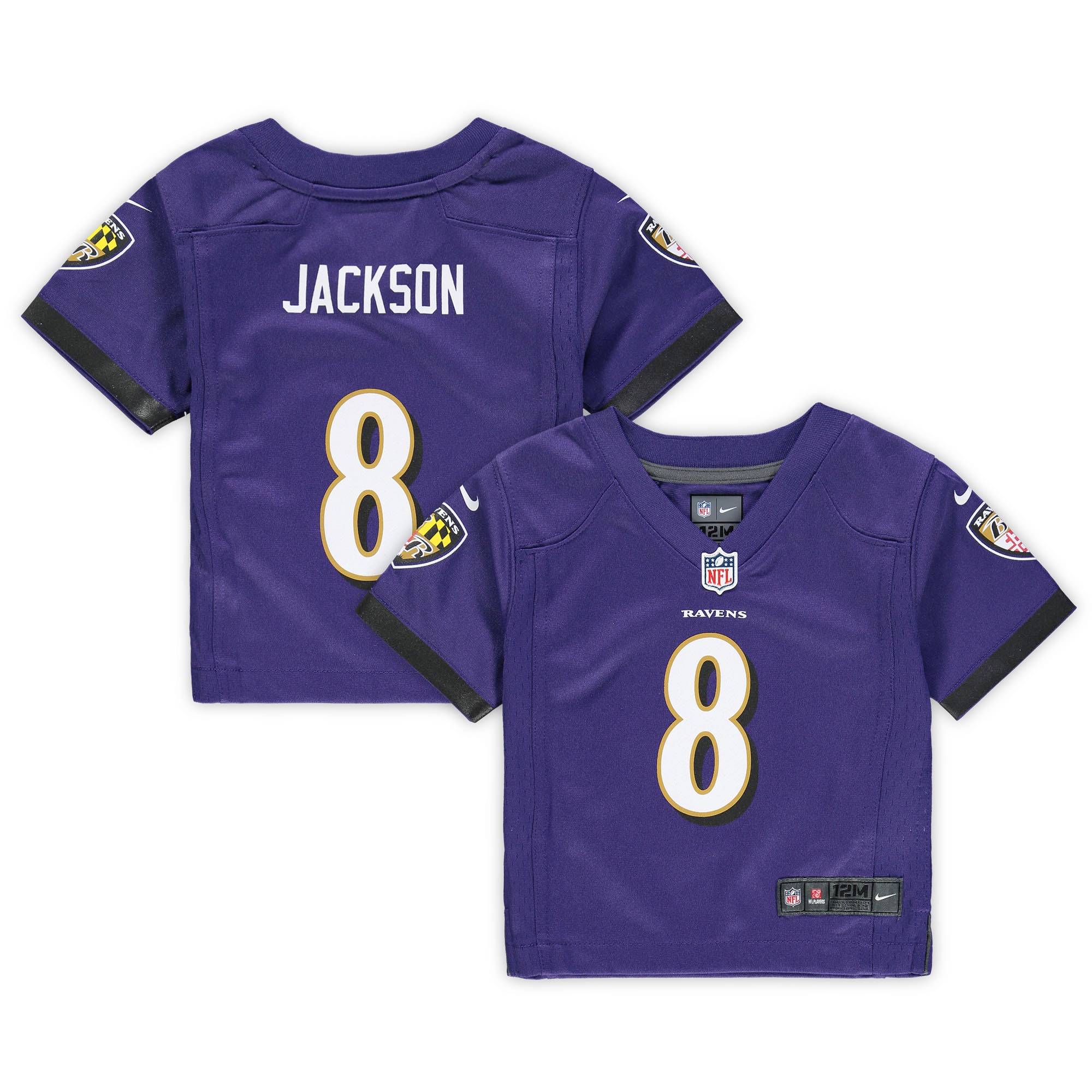 infant-nike-lamar-jackson-purple-baltimore-ravens-game-jersey_pi3548000_altimages_ff_3548346-e3a0d9e2eb6a3119172calt1_full.jpg Infant Nike Lamar Jackson Purple Baltimore Ravens Game Jersey - Image 1