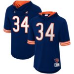 Men's Mitchell & Ness Walter Payton Navy Chicago Bears Retired Player Mesh Name & Number Hoodie T-Shirt