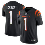 Men's Nike Ja'Marr Chase Black Cincinnati Bengals  Vapor Untouchable Limited Jersey