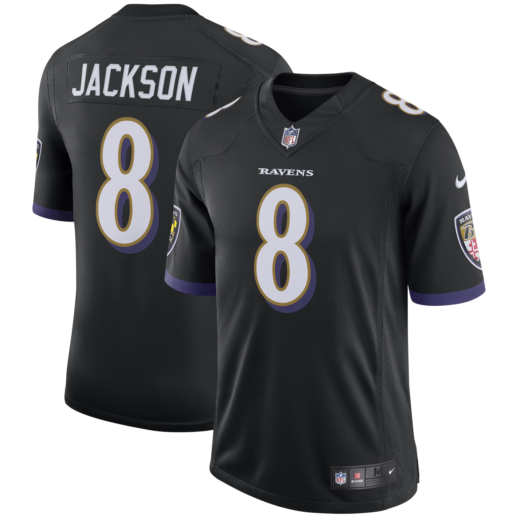 mens-nike-lamar-jackson-black-baltimore-ravens-speed-machine-limited-jersey_pi3161000_altimages_ff_3161827alt1_full.jpg Men's Nike Lamar Jackson Black Baltimore Ravens Speed Machine Limited Jersey - Image 1