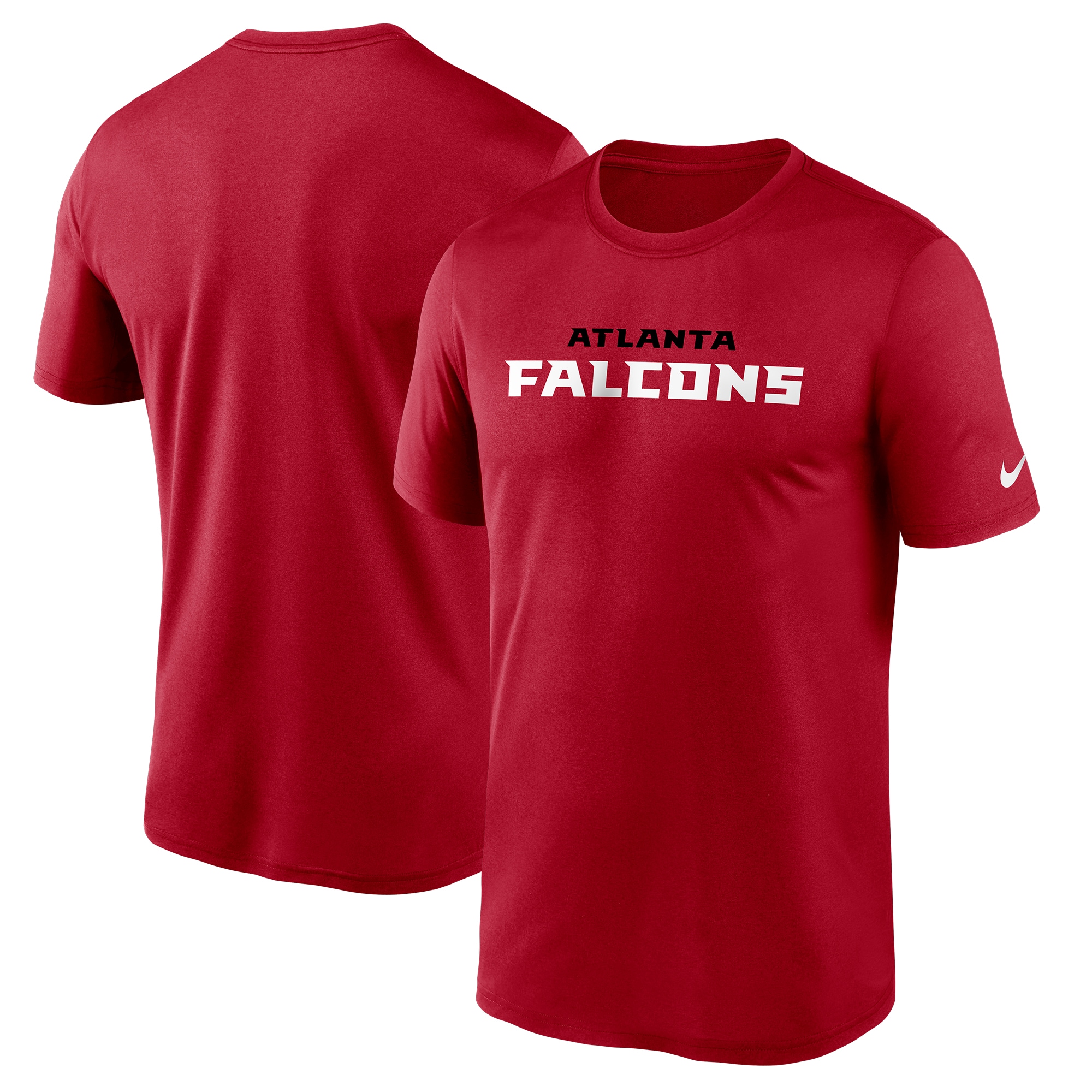 mens-nike-red-atlanta-falcons-wordmark-legend-performance-t-shirt_pi3665000_altimages_ff_3665323-f1c6a90c93e236aa36f7alt1_full.jpg Men's Nike Red Atlanta Falcons Fan Gear Legend Wordmark Performance T-Shirt - Image 1