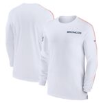 Men's Nike White Denver Broncos Sideline Coach UV Performance Long Sleeve T-Shirt