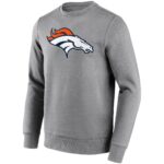 Denver Broncos Neutral Colour Logo Crew Sweatshirt - Mens