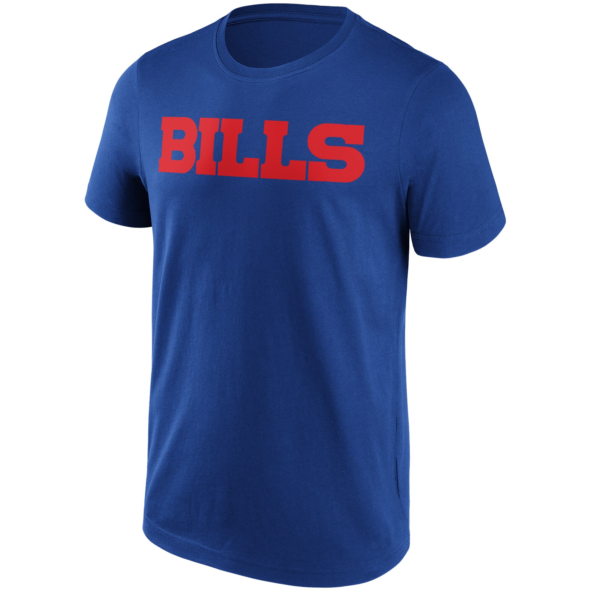 p-12080795_pv-1_u-h0vw4fue21qh6yusf2ff_v-6671e3f31e5f49f3a1ba58b3af4a19e2.jpg Buffalo Bills Primary Colour Wordmark T-Shirt - Mens - Image 1