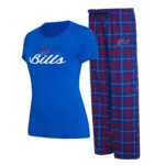 Women's Concepts Sport Royal/Red Buffalo Bills Arctic Top & Flannel Pants Sleep Set